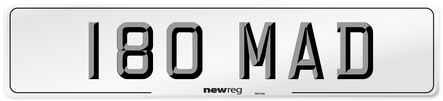 180 MAD Number Plate from New Reg